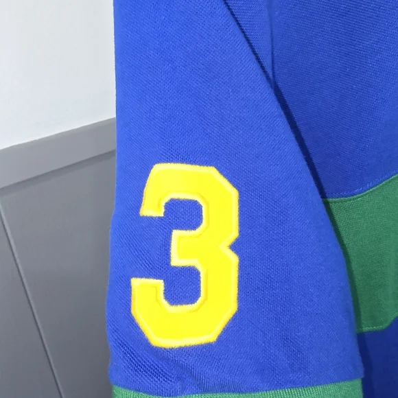 Polo by Ralph Lauren Boys Blue and Green Polo Shirt - Picture 4 of 5